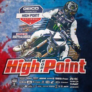 High Point Motorcycle National Shirt Large Tie Dye Motorcross Championship Moto